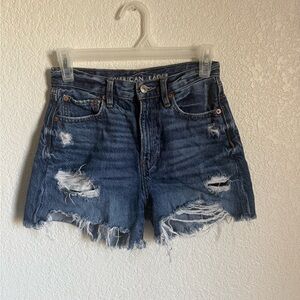 American Eagle Outfitters Ripped Blue Jean Shorts